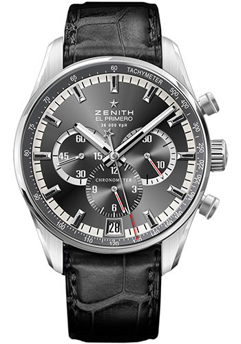Zenith Watches - El Primero 36'000 VPH Stainless Steel - Style No: 03.2040.400/21.C496