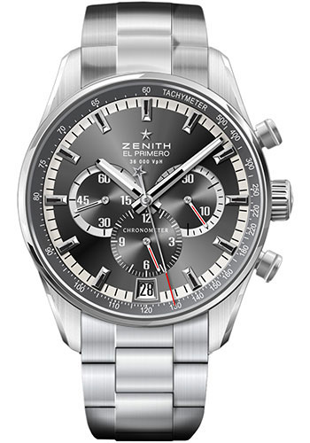 Zenith Watches - El Primero 36'000 VPH Stainless Steel - Style No: 03.2040.400/21.M2040