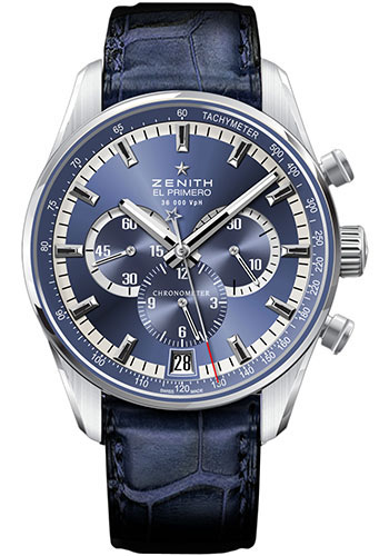Zenith Watches - El Primero 36'000 VPH Stainless Steel - Style No: 03.2041.400/51.C496