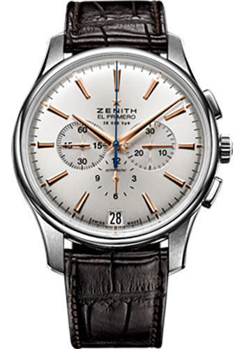 Zenith Watches - El Primero Captain Chronograph Stainless Steel - Style No: 03.2110.400/01.C498