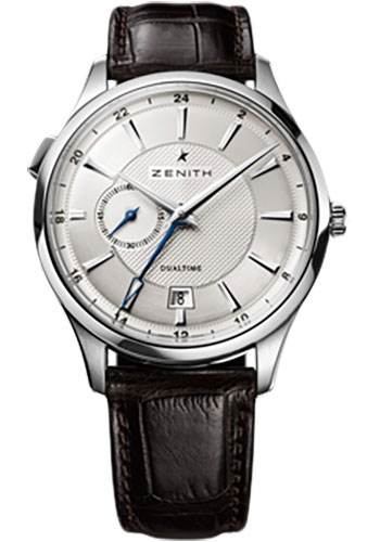 Zenith Watches - Elite Captain Dual Time Stainless Steel - Style No: 03.2130.682/02.C498