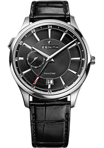 Zenith Watches - Elite Captain Dual Time Stainless Steel - Style No: 03.2130.682/22.C493