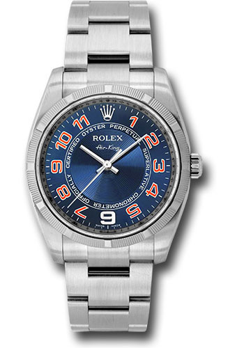 Rolex Watches - Air-King Engine Turned Bezel - Style No: 114210blcao