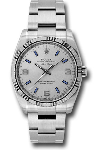 Rolex Watches - Air-King White Gold Fluted Bezel - Style No: 114234sblio