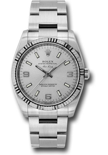 Rolex Watches - Air-King White Gold Fluted Bezel - Style No: 114234slio
