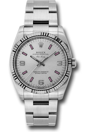 Rolex Watches - Air-King White Gold Fluted Bezel - Style No: 114234spio
