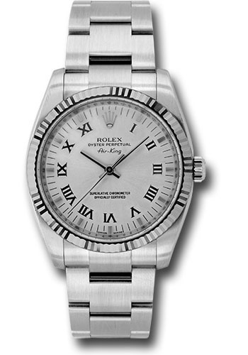 Rolex Watches - Air-King White Gold Fluted Bezel - Style No: 114234sro