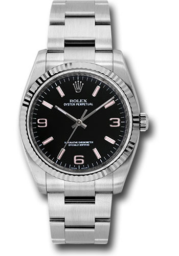 Rolex Watches - Oyster Perpetual No-Date Large - 36mm - Fluted Bezel - Style No: 116034 bkapio