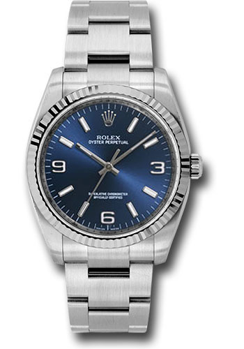 Rolex Watches - Oyster Perpetual No-Date Large - 36mm - Fluted Bezel - Style No: 116034 blaio