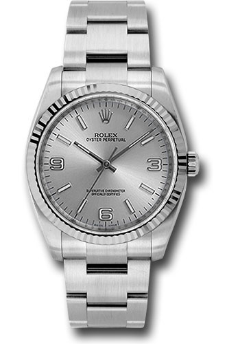 Rolex Watches - Oyster Perpetual No-Date Large - 36mm - Fluted Bezel - Style No: 116034 saio