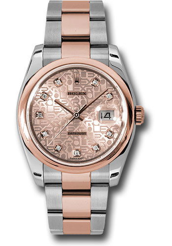 Rolex Watches - Datejust 36mm - Steel and Gold Pink Gold - Domed Bezel - Oyster - Style No: 116201 chjdo