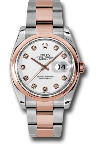 Rolex Watches - Datejust Mens - Steel and Gold Pink Gold - Domed Bezel - Oyster - Style No: 116201wdo