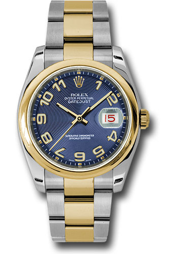 Rolex Watches - Datejust 36mm - Steel and Gold Yellow Gold - Domed Bezel - Oyster - Style No: 116203 blcao