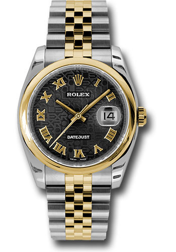 Rolex Watches - Datejust 36mm - Steel and Gold Yellow Gold - Domed Bezel - Jubilee - Style No: 116203 bkjrj