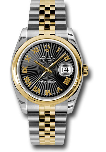 Rolex Watches - Datejust 36mm - Steel and Gold Yellow Gold - Domed Bezel - Jubilee - Style No: 116203 bksbrj