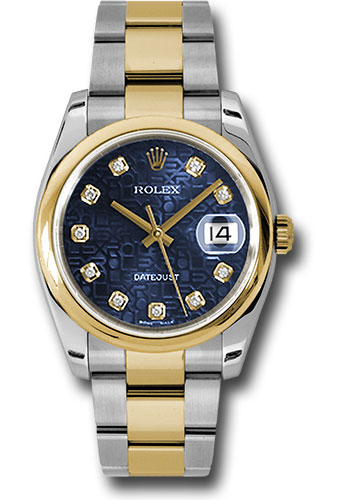 Rolex Watches - Datejust 36mm - Steel and Gold Yellow Gold - Domed Bezel - Oyster - Style No: 116203 bljdo