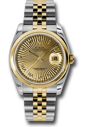 Rolex Watches - Datejust 36mm - Steel and Gold Yellow Gold - Domed Bezel - Jubilee - Style No: 116203 chsbrj
