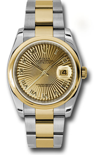 Rolex Watches - Datejust 36mm - Steel and Gold Yellow Gold - Domed Bezel - Oyster - Style No: 116203 chsbro