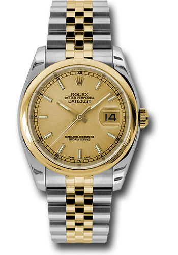 Rolex Watches - Datejust 36mm - Steel and Gold Yellow Gold - Domed Bezel - Jubilee - Style No: 116203 chsj