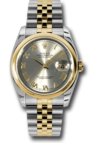 Rolex Watches - Datejust 36mm - Steel and Gold Yellow Gold - Domed Bezel - Jubilee - Style No: 116203 grj