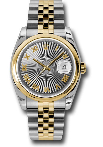 Rolex Watches - Datejust 36mm - Steel and Gold Yellow Gold - Domed Bezel - Jubilee - Style No: 116203 gsbrj