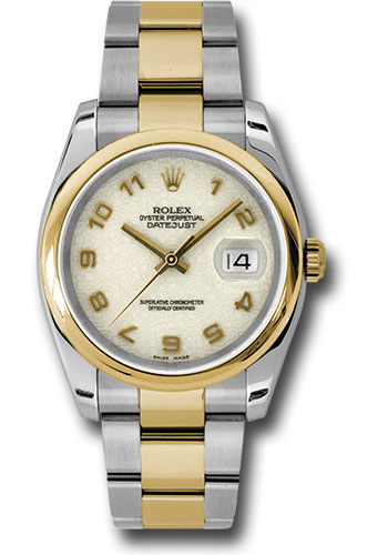 Rolex Watches - Datejust 36mm - Steel and Gold Yellow Gold - Domed Bezel - Oyster - Style No: 116203 ijao