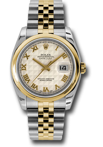Rolex Watches - Datejust 36mm - Steel and Gold Yellow Gold - Domed Bezel - Jubilee - Style No: 116203 iprj
