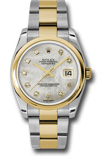 Rolex Watches - Datejust 36mm - Steel and Gold Yellow Gold - Domed Bezel - Oyster - Style No: 116203 mdo