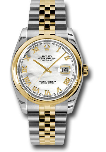 Rolex Watches - Datejust 36mm - Steel and Gold Yellow Gold - Domed Bezel - Jubilee - Style No: 116203 mrj