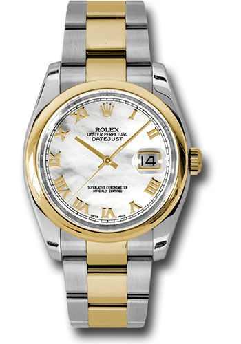 Rolex Watches - Datejust 36mm - Steel and Gold Yellow Gold - Domed Bezel - Oyster - Style No: 116203 mro