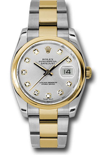 Rolex Watches - Datejust 36mm - Steel and Gold Yellow Gold - Domed Bezel - Oyster - Style No: 116203 sdo