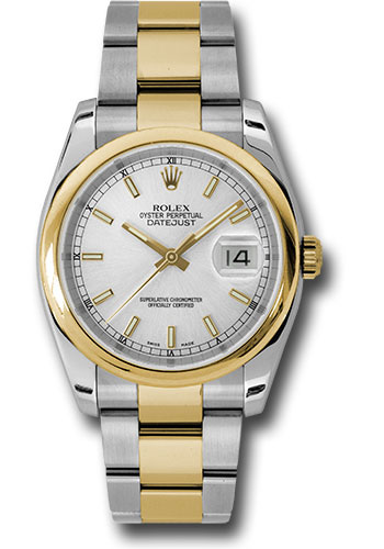 Rolex Watches - Datejust 36mm - Steel and Gold Yellow Gold - Domed Bezel - Oyster - Style No: 116203 sso