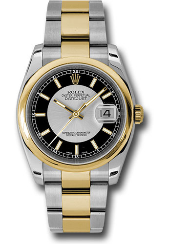 Rolex Watches - Datejust 36mm - Steel and Gold Yellow Gold - Domed Bezel - Oyster - Style No: 116203 stbkso