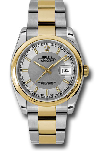 Rolex Watches - Datejust 36mm - Steel and Gold Yellow Gold - Domed Bezel - Oyster - Style No: 116203 stsiso