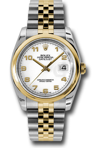 Rolex Watches - Datejust 36mm - Steel and Gold Yellow Gold - Domed Bezel - Jubilee - Style No: 116203 waj
