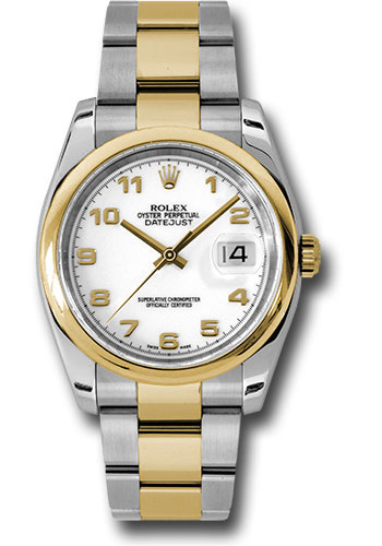 Rolex Watches - Datejust 36mm - Steel and Gold Yellow Gold - Domed Bezel - Oyster - Style No: 116203 wao