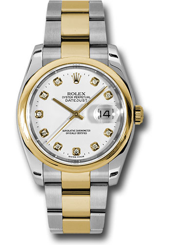 Rolex Watches - Datejust 36mm - Steel and Gold Yellow Gold - Domed Bezel - Oyster - Style No: 116203 wdo