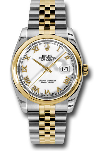 Rolex Watches - Datejust 36mm - Steel and Gold Yellow Gold - Domed Bezel - Jubilee - Style No: 116203 wrj