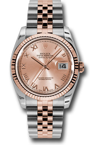 Rolex Watches - Datejust Mens - Steel and Gold Pink Gold - Fluted Bezel - Jubilee - Style No: 116231chrj