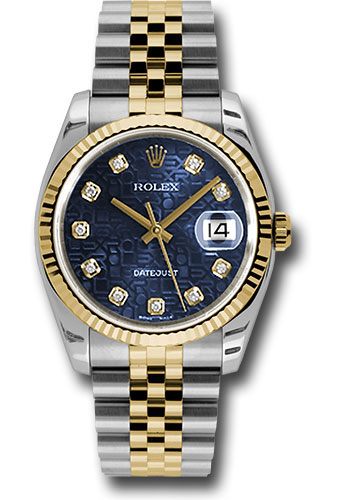Rolex Watches - Datejust Mens - Steel and Gold Yellow Gold - Fluted Bezel - Jubilee - Style No: 116233bljdj