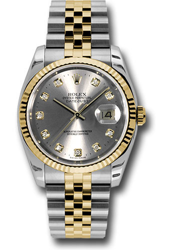 Rolex Watches - Datejust Mens - Steel and Gold Yellow Gold - Fluted Bezel - Jubilee - Style No: 116233gdj