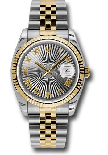 Rolex Watches - Datejust Mens - Steel and Gold Yellow Gold - Fluted Bezel - Jubilee - Style No: 116233gsbrj