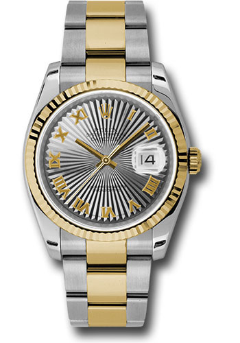 Rolex Watches - Datejust Mens - Steel and Gold Yellow Gold - Fluted Bezel - Oyster - Style No: 116233gsbro