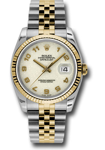 Rolex Watches - Datejust Mens - Steel and Gold Yellow Gold - Fluted Bezel - Jubilee - Style No: 116233ijaj