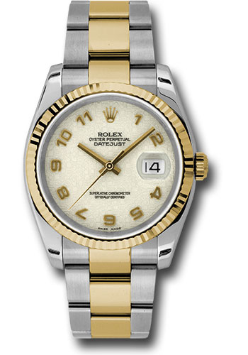 Rolex Watches - Datejust Mens - Steel and Gold Yellow Gold - Fluted Bezel - Oyster - Style No: 116233ijao