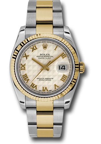 Rolex Watches - Datejust Mens - Steel and Gold Yellow Gold - Fluted Bezel - Oyster - Style No: 116233ipro