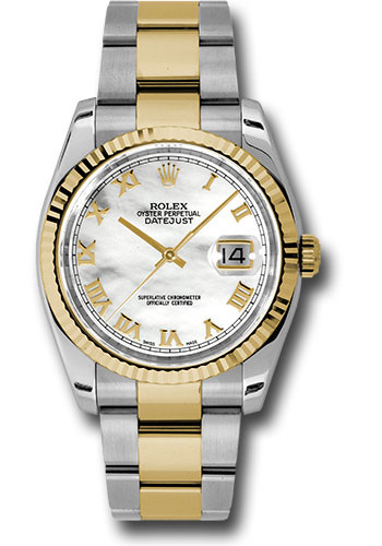Rolex Watches - Datejust Mens - Steel and Gold Yellow Gold - Fluted Bezel - Oyster - Style No: 116233mro
