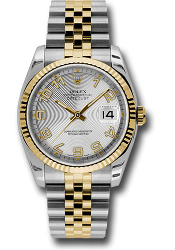 Rolex Watches - Datejust Mens - Steel and Gold Yellow Gold - Fluted Bezel - Jubilee - Style No: 116233scaj