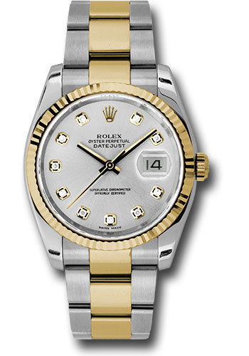 Rolex Watches - Datejust 36mm - Steel and Gold Yellow Gold - Fluted Bezel - Oyster - Style No: 116233 sdo