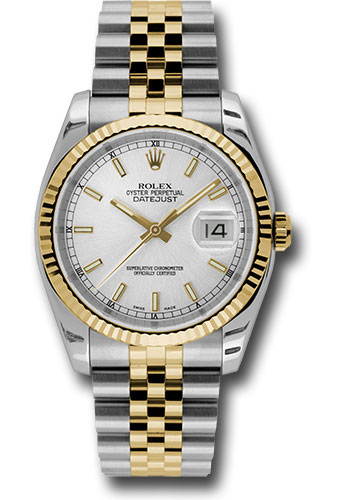 Rolex Watches - Datejust Mens - Steel and Gold Yellow Gold - Fluted Bezel - Jubilee - Style No: 116233ssj
